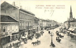 T3 Újvidék, Novi Sad; FÅ‘ Utca, üzletek, Piac / Main Street, Shops, Market (ázott Sarok /... - Ohne Zuordnung