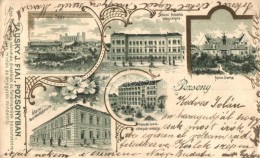 T2/T3 1899 Pozsony, Pressburg, Bratislava; Vár, Állami FelsÅ‘bb Leányiskola, Notre-Dame,... - Ohne Zuordnung
