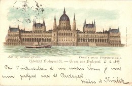 T2 1899 Budapest V. Új Országház. Litho - Sin Clasificación