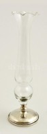 Hamilton Ezüst (Ag.) Váza üveg Betéttel, Jelzett, M:22 Cm, Bruttó:183 G - Other & Unclassified