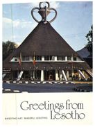 (723) Greeting From Lesotho - But Posted With Australian Stamp At Back Of Card ??? Unusual At The Least... - Lesotho