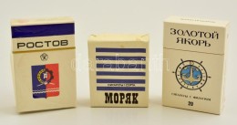 3 Csomag Hajómotívumos Orosz Ill. Moldáv Cigaretta (Rostov, Zolotoy Yakor', Moryak), Bontatlan... - Other & Unclassified