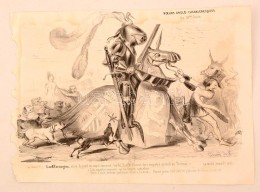 1839 Lord Farcington Francia KÅ‘nyomatos Rajz, Humoros Politikai Grafika / 1839  French Lithographic Caricature... - Stiche & Gravuren