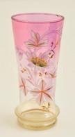 Virágmintás üvegpohár, Kézzel Festett, , Nagyon Apró... - Glass & Crystal