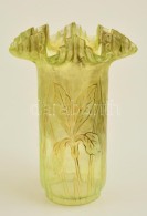 Virágmintás Dekoratív Lámpabura, Kis Lepattanásokkal, M: 20,5 Cm - Vidrio & Cristal