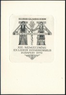 Jelzés Nélkül: Ex Libris Galambos Ferenc 1970. Rézkarc, Papír, Jelzett, 7x7 Cm - Otros & Sin Clasificación