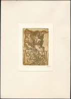 6 Vegyes, Jelzett Ex Libris. Rézkarc, Papír, Jelzett  / Etched Bookplates - Other & Unclassified