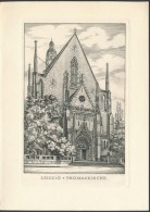 Volkamer, Oswin (1930- ): Thomaskirche, Leipzig, újévi Kisgrafika, Rézkarc, Papír,... - Otros & Sin Clasificación