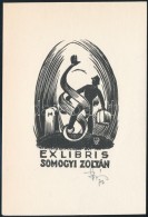 Várkonyi Károly (1913-2001): Jogász Ex Libris Fametszet, Papír. Jelzett /  Law... - Other & Unclassified