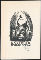 Várkonyi Károly (1913-2001): Jogász Ex Libris Fametszet, Papír. Jelzett /  Law... - Otros & Sin Clasificación