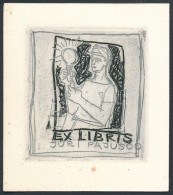 Vive Tolli (1928- ): Ex Libris Juri Pajusoo. Rézkarc, Papír, Pecséttel Jelzett, 6.5×6 Cm - Other & Unclassified