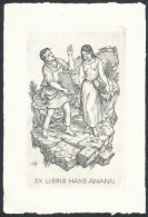 Oskar Thorsen (?-?): Albrecht Dürer, Ex Libris. Rézmetszet, Papír, Jelzett, 9×6.5 Cm - Otros & Sin Clasificación