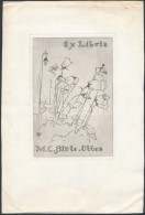 Joan François Obbes (1869-1963): Ex Libris M. C. Blöte. Rézkarc, Papír. 14x9 Cm - Otros & Sin Clasificación