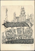 Valter Kraner(?-?): XVIII. Internationale Ex Libris Kongress. Rézkarc, Papír, Jelzett,11,5x9,5 Cm - Other & Unclassified