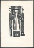 Antanas Kmieliauskas (1932-): Ex Libris Barbara Klein-Szymanska. Fémmetszet, Papír, 10×5 Cm - Other & Unclassified