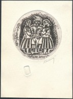 Karancsi Sándor(1932-2003): Ex Libris Veress Zsófia. Rézkarc, Papír, Jelzett, D: 5,5 Cm - Other & Unclassified