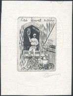 Gartmann Jelzéssel: Ex Libris Otto Holl, Rézkarc, Papír, Jelzett, 5,5×4 Cm - Other & Unclassified