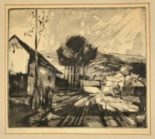 Nagy Zoltán (1916-1987): Utca Részlet. Rézkarc, Karton, Jelzett, 24×28 Cm - Otros & Sin Clasificación