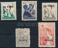 ** 1952 Felülnyomott Sor Mi 167-171 - Altri & Non Classificati