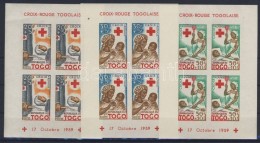 ** 1959 Vöröskereszt Vágott Blokksor Mi Block 2-4 Imperforated - Autres & Non Classés