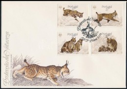 1988 WWF: Ibériai Hiúz Sor Mi 1741-1744 FDC-n - Other & Unclassified