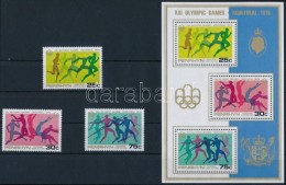 ** 1976 Nyári Olimpia Sor Mi 83-85 + Blokk Mi 3 - Altri & Non Classificati