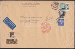 1937 Légi Levél Argentínába 3,25 RM Bérmentesítéssel / Airmail... - Otros & Sin Clasificación