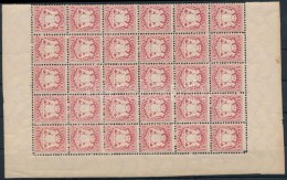 ** 1875 Mi 33 30-as ívdarab Benne Mi 33 II és III Lemezhibák / Sheet Part Of 30 Incl. Plate... - Other & Unclassified