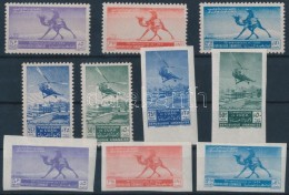 ** 1949 75 éves Az UPU Fogazott és Vágott Sor Mi 408-412 A-B - Autres & Non Classés