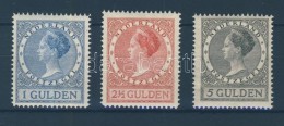 ** 1926 Wilhelmina Királyné Mi 168B-170B (gumiráncok / Gum Creases) - Autres & Non Classés