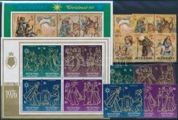 ** 1976/1977 Karácsony: Festészet 2 Klf Sor Mi 215-222 + Blokk 11 + 262-269 + Blokk 16 - Altri & Non Classificati