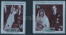 ** 1972 Az Angol Király Pár Ezüstlakodalma Sor Mi 44-45 - Altri & Non Classificati