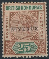 * Brit Honduras 1899 Forgalmi Bélyeg Felülnyomással 'BEVENUE' Mi 42 III - Altri & Non Classificati