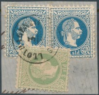 1867  3kr + 2 X 10kr Kivágáson 'LLOYD AGENZIE S(MIRNE)' - Otros & Sin Clasificación