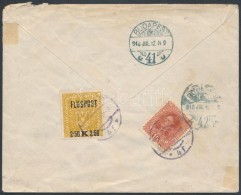 1918 07. 12. Légi Levél Budapestre / Airmail Cover Wien - Budapest - Otros & Sin Clasificación
