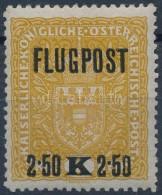 * 1918 RepülÅ‘ 2.50Kr 11 1/2 Fogazással, Mi 226xIB Rendkívül Ritka! - Other & Unclassified