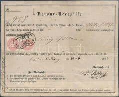 1866 Retour Recepisse 2 X 5kr Bélyeggel 'WIEDEN IN WIEN' - Altri & Non Classificati