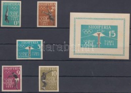 ** 1962 Tokiói Olimpia Vágott Sor Mi 657 B-661 B + Blokk Mi 8 B - Other & Unclassified