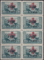 ** 1924 Vöröskereszt (II) 50Q 8-as Tömb Mi 103 - Otros & Sin Clasificación