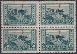 ** 1924 Vöröskereszt 50Q Négyestömb Mi 99 - Otros & Sin Clasificación