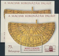 ** 2000  Bélyegnap Blokk A Világos és A Ritkább Sötétbarna Felirattal - Altri & Non Classificati