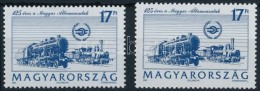 ** 1993 125 éves A MÁV Alacsonyra Fogazott Bélyeg + Támpéldány - Other & Unclassified