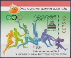 ** 1985 90 éves A Magyar Olimpiai Bizottság Blokk Hátoldalán A MAGYAR POSTA... - Sonstige & Ohne Zuordnung