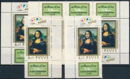 ** 1974 Mona Lisa 2 Klf Hármascsík + 2 Klf Bélyeg (9.600) - Otros & Sin Clasificación