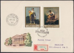 1968 Festmények (IV) 5Ft Eltolódott Arany Kerettel FDC-n - Altri & Non Classificati