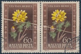 O 1950 Virág 60f Pár Papírránccal - Sonstige & Ohne Zuordnung