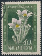 O 1950 Virág 40f Papírránccal - Autres & Non Classés