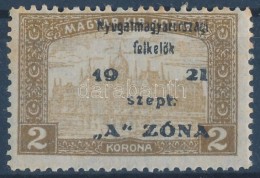 ** Nyugat-Magyarország II. 1921 Parlament 2K Halálfejes Felülnyomás Nélkül,... - Otros & Sin Clasificación