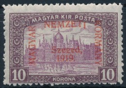 * Szeged 1919 Parlament 10K Bodor Vizsgálójellel (10.000) - Other & Unclassified