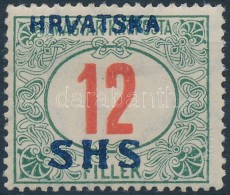 * SHS 1918 Pirosszámú Portó 12f (30.000) / Mi P30 Signed: Bodor - Sonstige & Ohne Zuordnung